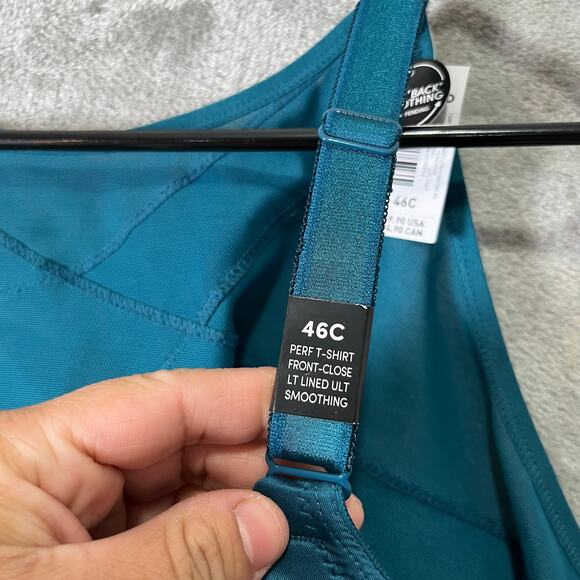Torrid TShirt Lightly Lined Smooth Ultimate Smoothing Bra Dark Turquoise 46C New - Picture 3 of 6